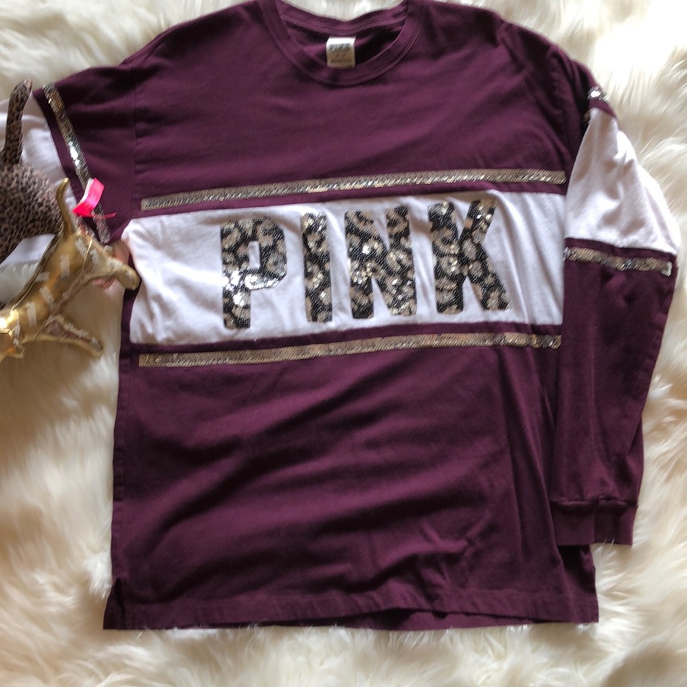Victoria’s Secret Pink long sleeve sequin top - Picture 2 of 2